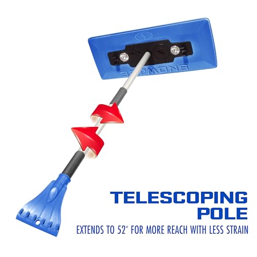 4-in-1 Telescoping Scratch-Free Snow Broom + Ice Scraper with LED Headlights L62799