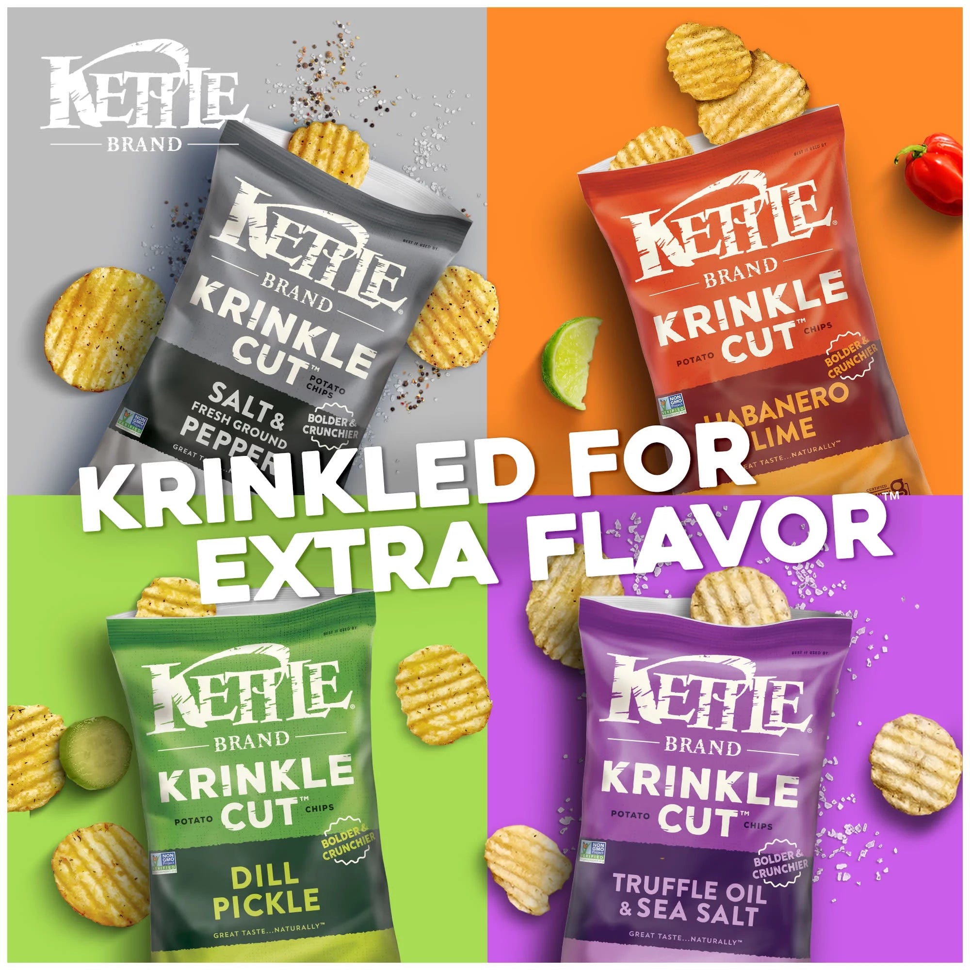 Truffle Oil and Sea Salt Krinkle Cut Potato Chips, 8.5 oz J364766