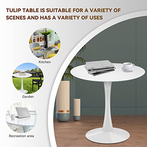 Round Dining Table with Metal Pedestal Base V328635