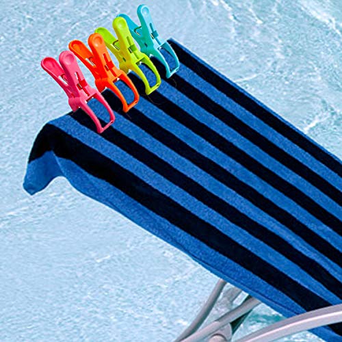Beach Towel Clips for Chairs, Large Plastic Clothes Pins for Pool U120645