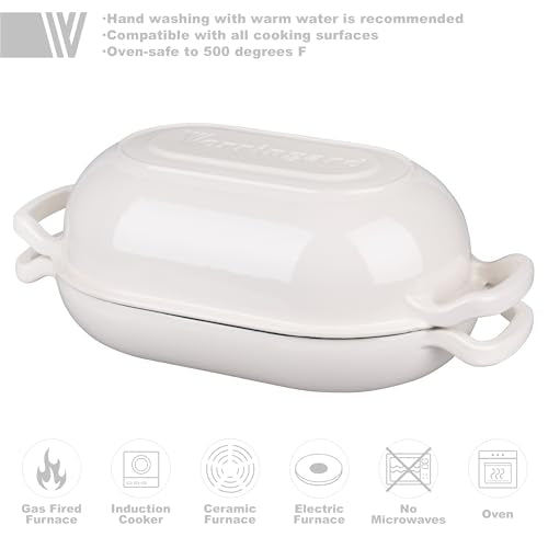 Enameled Cast Iron Dutch Oven with Lid for Bread Baking, 5QT M245