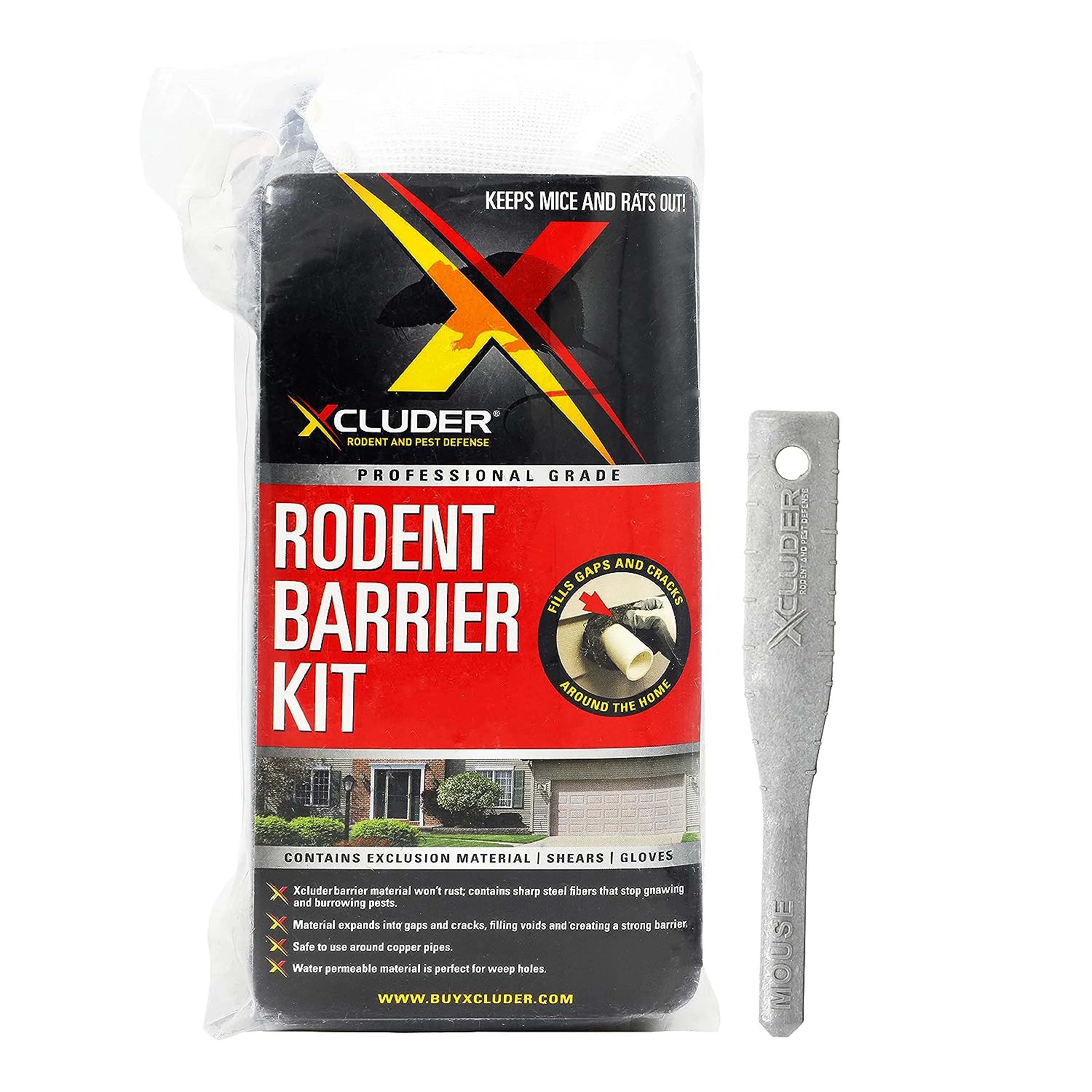 Xcluder Stainless Steel Wool Fill Fabric, DIY Kit with Inspection Tool