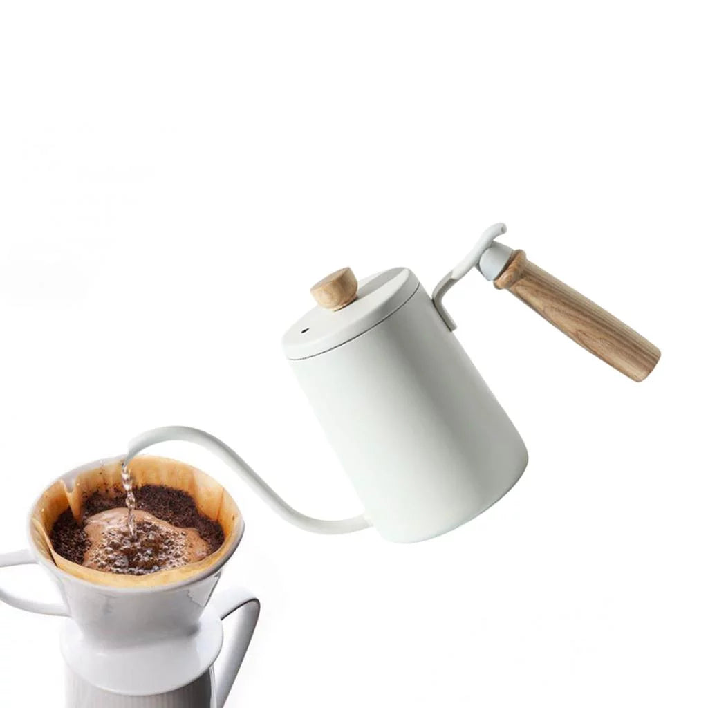 White Stainless Gooseneck Tea Kettle R576795