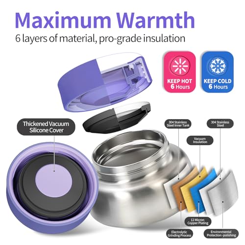 Kids Lunch Box with Thermos, 4 Compartments, Insulated, Drop-Proof, Dishwasher Safe I175