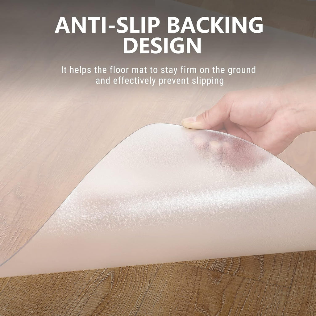 Office Chair Mat for Hardwood Floor, Desk Chair Protector for Hard Floors, Rolling Chair Plastic Mat for Tile Floor, Computer Chair Clear Mat with Lip (36" x 48") P490257