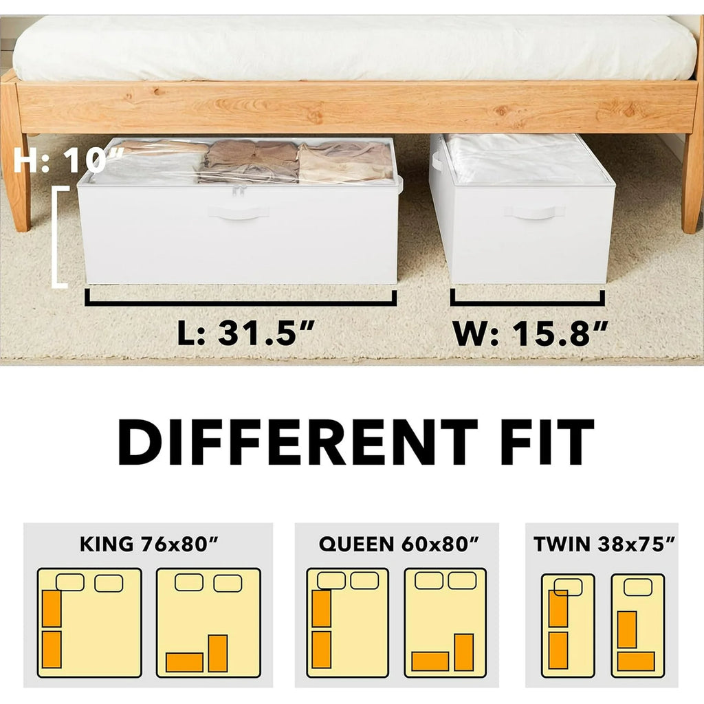 Under Bed Storage Containers with Lids, 2 Pack O592058