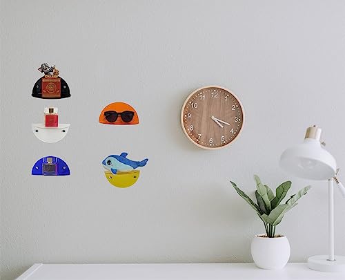 Acrylic Floating Shelves 2-Pack, 8-Inch, Wall Mounted, White T834919