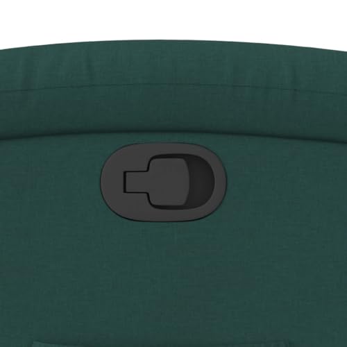 Recliner Chair Dark Green Fabric with Manual Adjustment X315