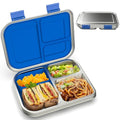 Stainless Steel Kids Bento Lunch Box, 3 Compartments, BPA-Free, Blue B157