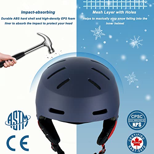 Ski Snowboard Helmet with Dial Fit and Ear Pads E430275