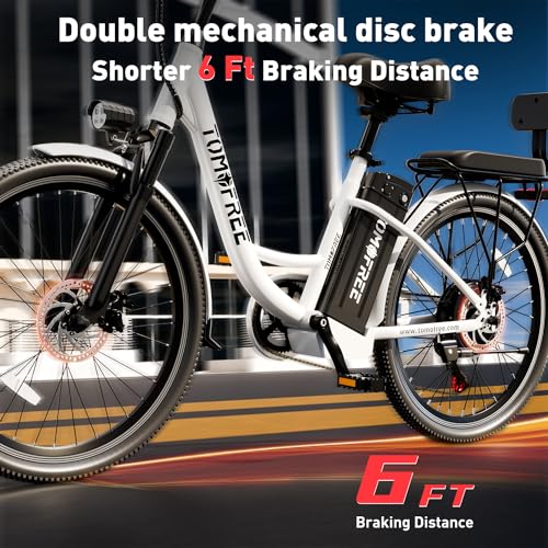 Electric Bike 500W Brushless Motor City Cruiser, 50 Miles Range, 7-Speed, 24" C628361