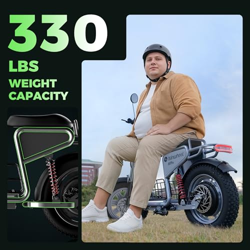 Electric Scooter for Adults, 28 Miles Range, 14'' Fat Tire, with Turn Signals L38069