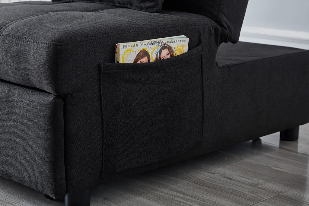 Convertible Sleeper Chair Bed, Fold Out Single Sofa, Ottoman and Chaise Lounge N29851