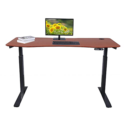 Electric Height Adjustable Stand Up Desk with Curved Top L3088