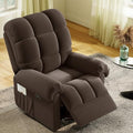 2024 New Power Recliner Chair for Adults, Adjustable Electric Power Chair Lift Recliner, USB Port, Ultra-Comfy Teddy Fleece Recliner for Living Room, Tool-Less Setup Single Sofa, Beige white