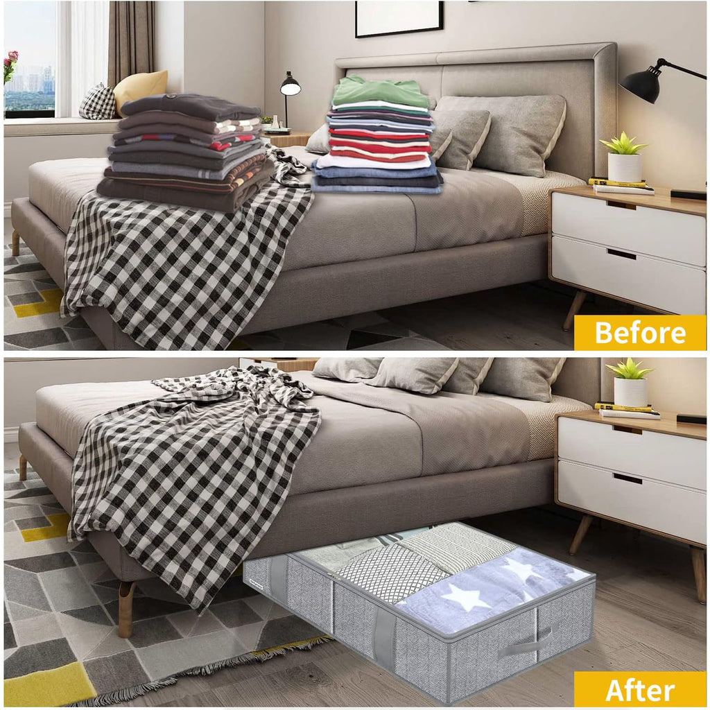 Foldable Underbed Storage Bags with Clear Window X234