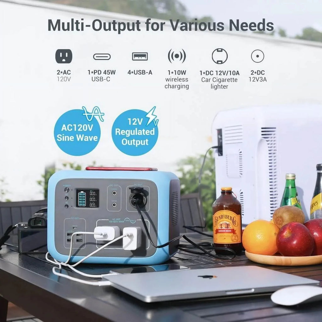 Portable Power Station 500Wh for Outdoor Camping U239290