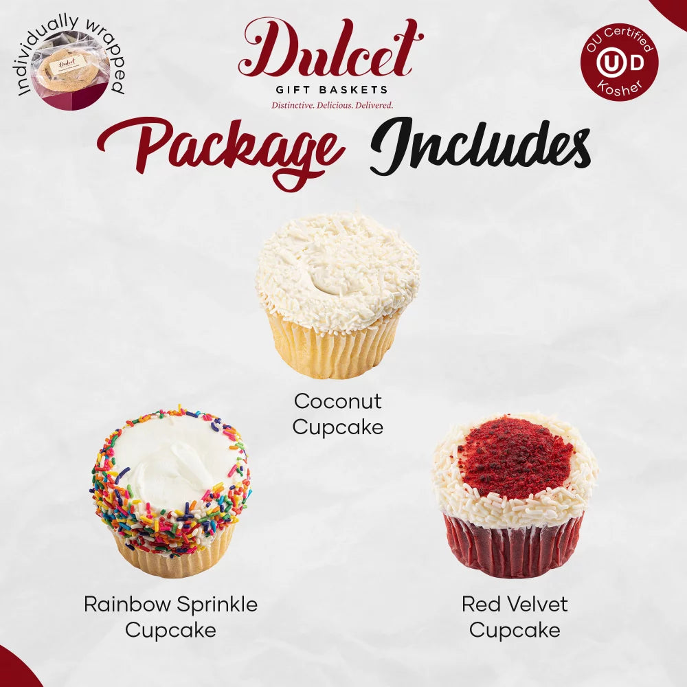 Assorted Vanilla Cupcake Gift Basket F41069