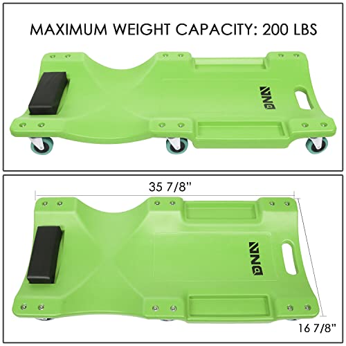 Low Profile Automotive Creeper with Padded Headrest, Red U80837