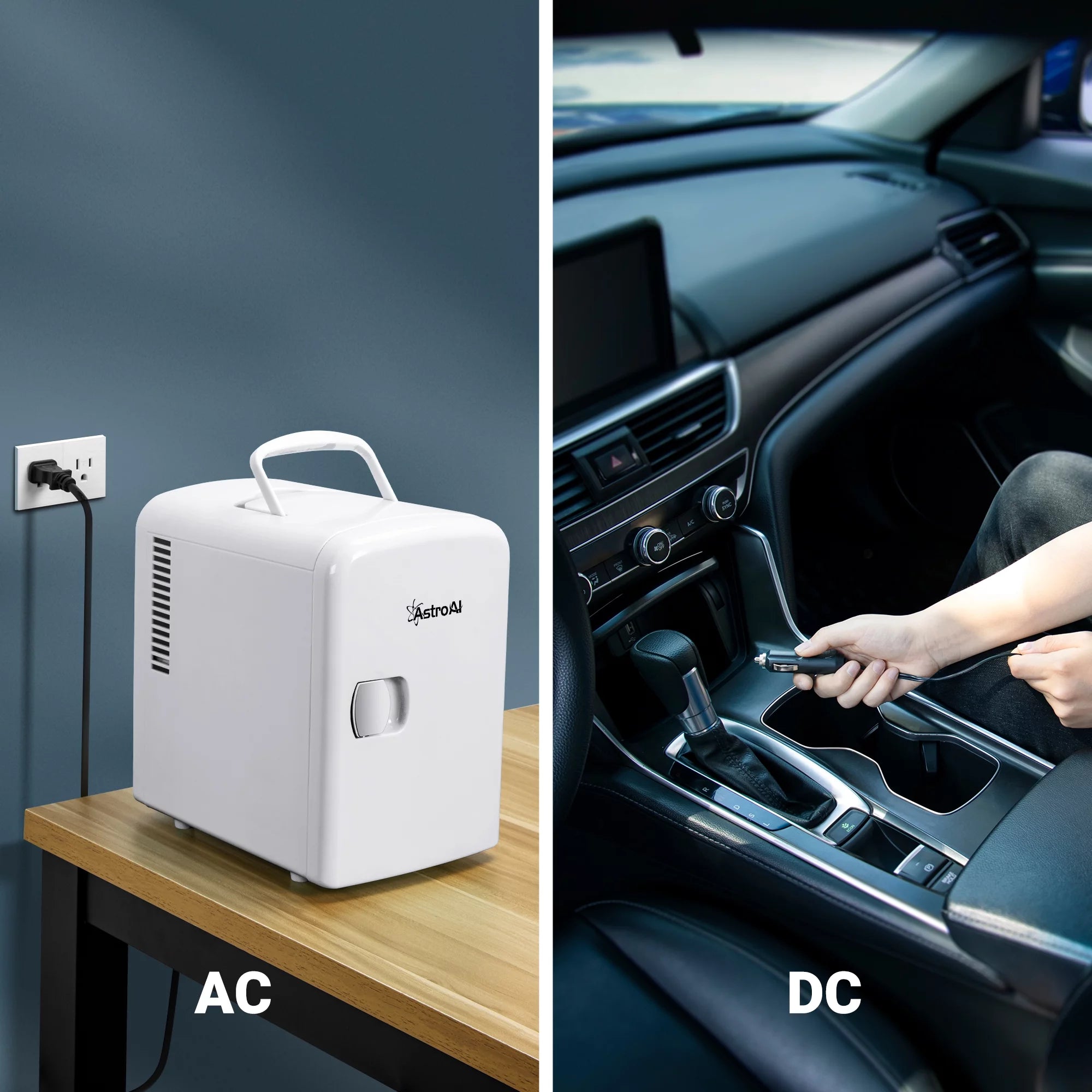 Mini Fridge 6 Can 4 Liter Portable Electric Cooler for Bedroom K9410