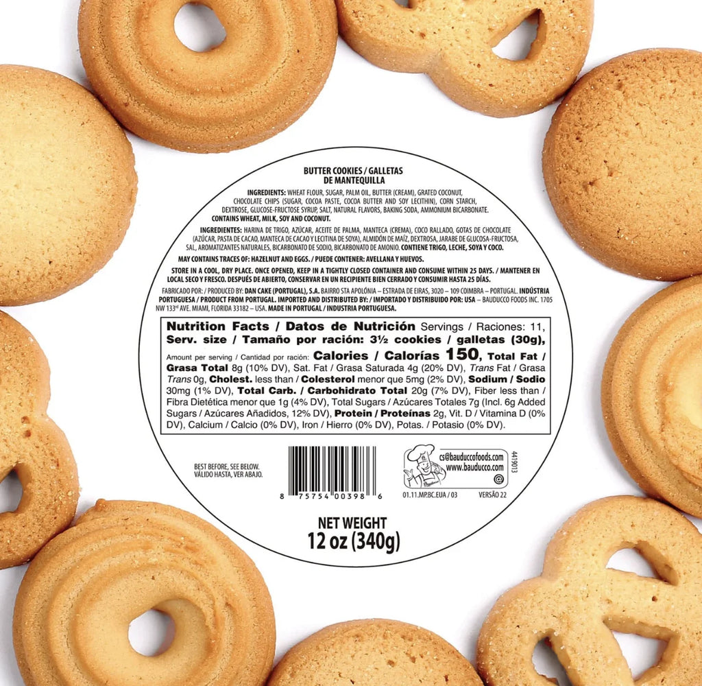 Butter Cookies in Tin, 12 oz, 2-Pack with Bonus Notepad Q9100