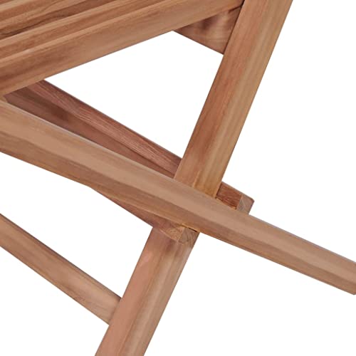 Folding Patio Chairs Set of 4 Solid Teak Wood S602223