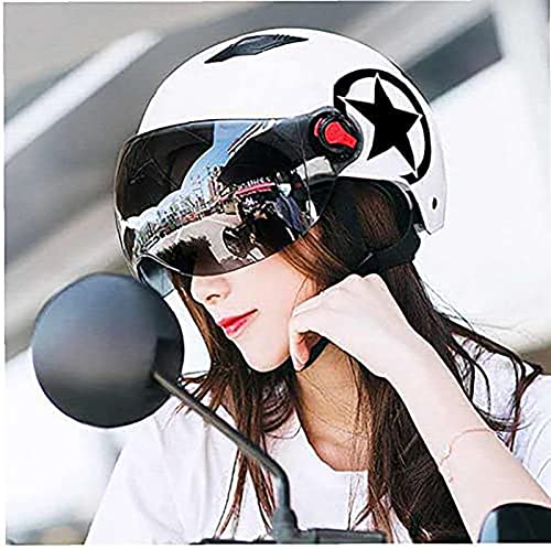 Motorcycle Half Helmet Open Face with Visor, DOT Approved B246