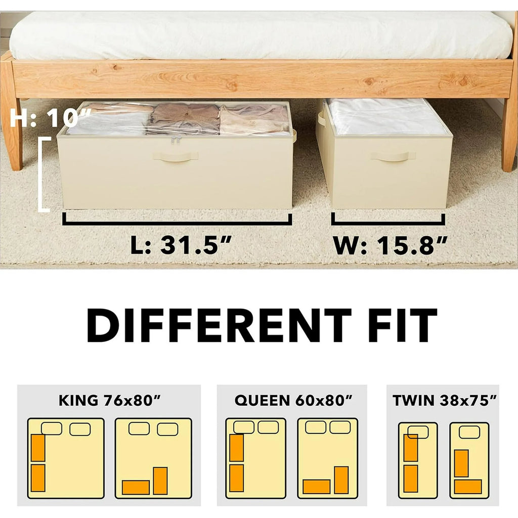 Under Bed Storage Containers with Lids, 2 Pack O592058
