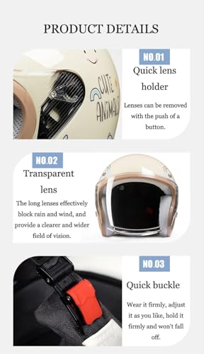 German Style Half Motorcycle Helmet with Visor I1935