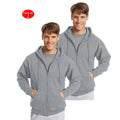Hanes ComfortBlend; Eco Smart; Full Zip Hoodie, Color: Light Steel, Size: XL --- PACK OF 2 (Men's Athleticwear - Original Company Packing)