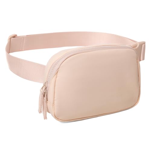 Two-Way Zipper Belt Bag Crossbody with Letter Patch W4588