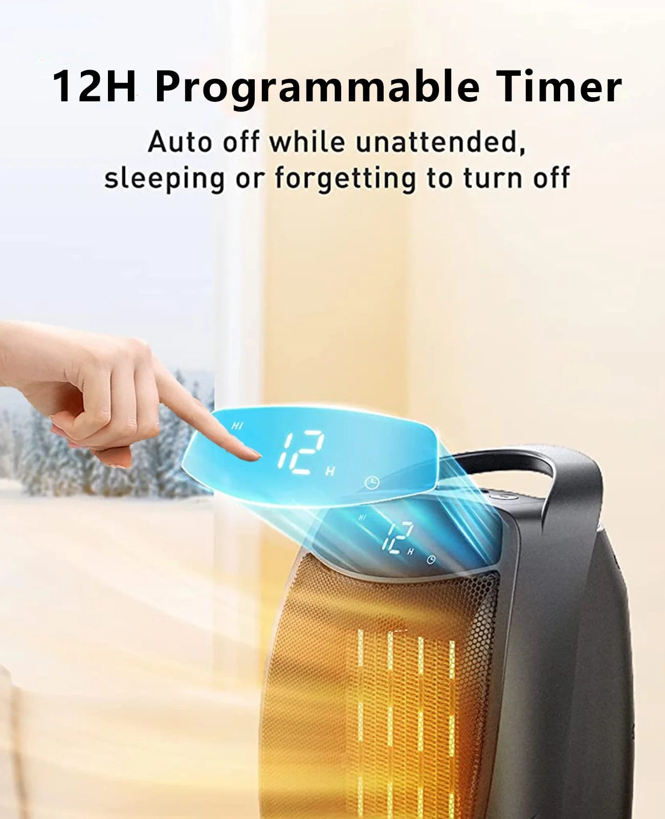 Portable Electric Space Heater for Indoor Use, 1500W Z31883