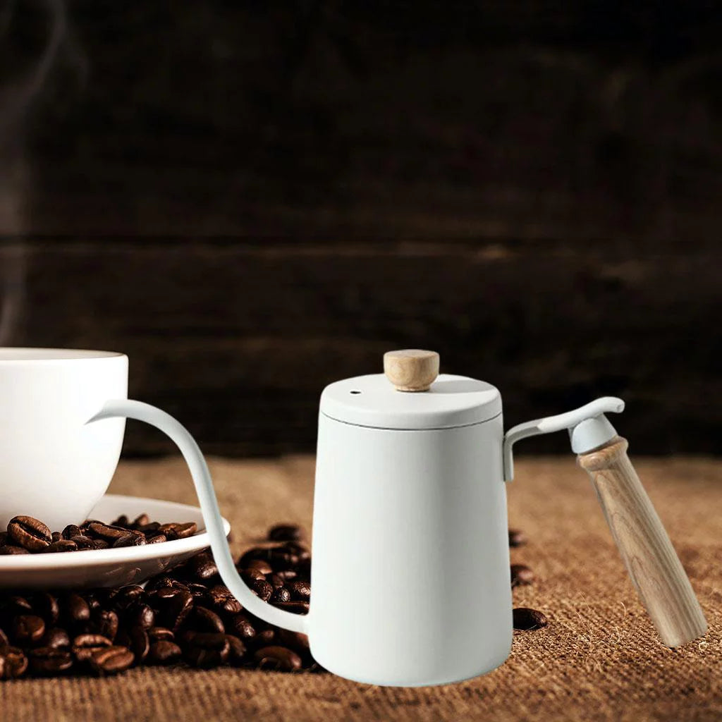 White Stainless Gooseneck Tea Kettle R576795