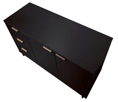 Modern Sideboard Buffet Cabinet with Storage, 3 Drawers and Shelves, Sage Green B5461