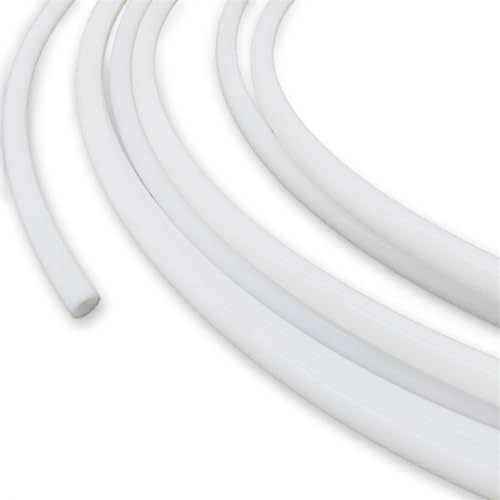 soft tubing PTFE Teflon Pipe High Temperature Resistant Flexible Insulation And Corrosion Resistance Environmental Tube 1 meter industrial rubber (Size : 1meter, Color : OD 3.78xID 3.38mm)