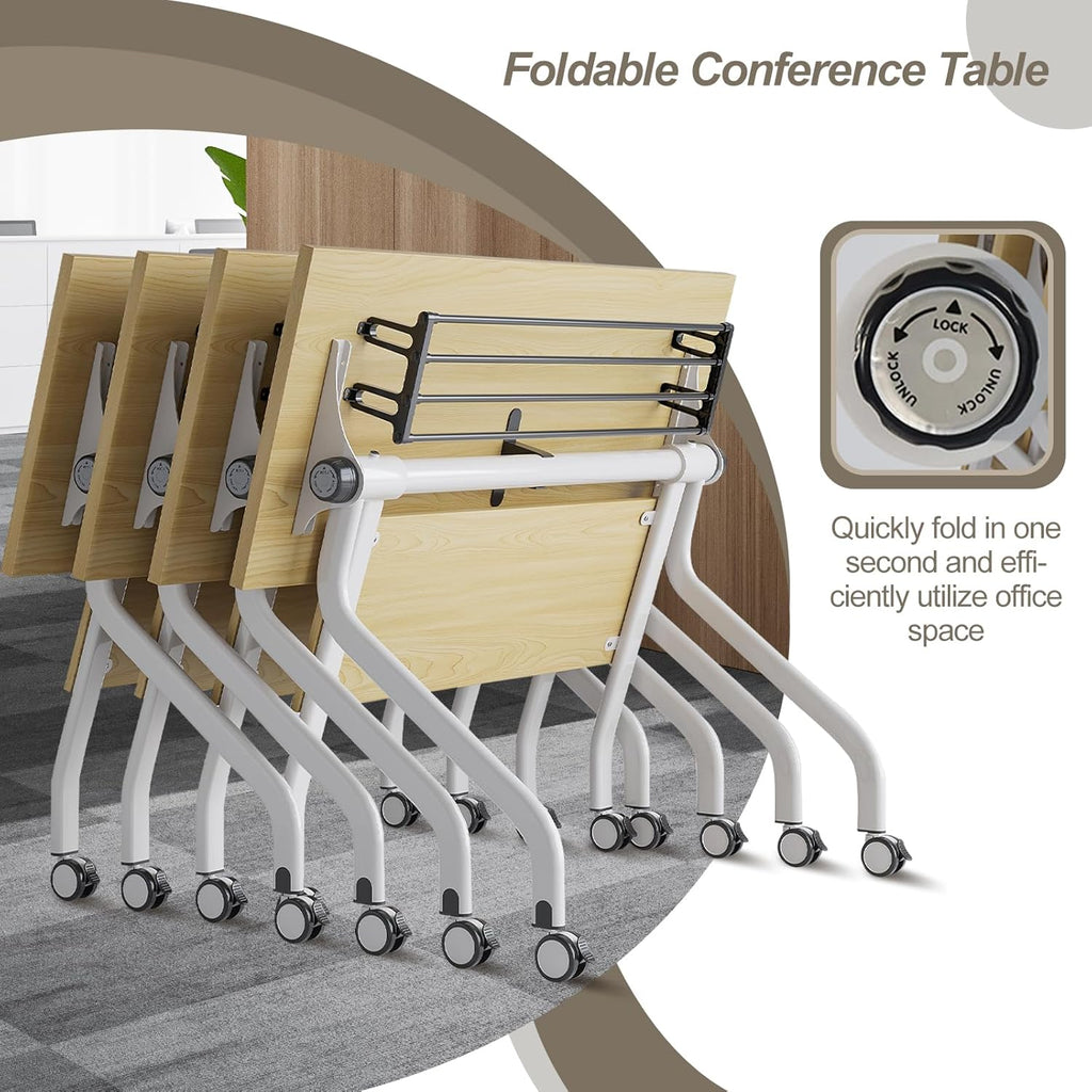 Folding Conference Table with Caster Wheels, 6-Pack G459
