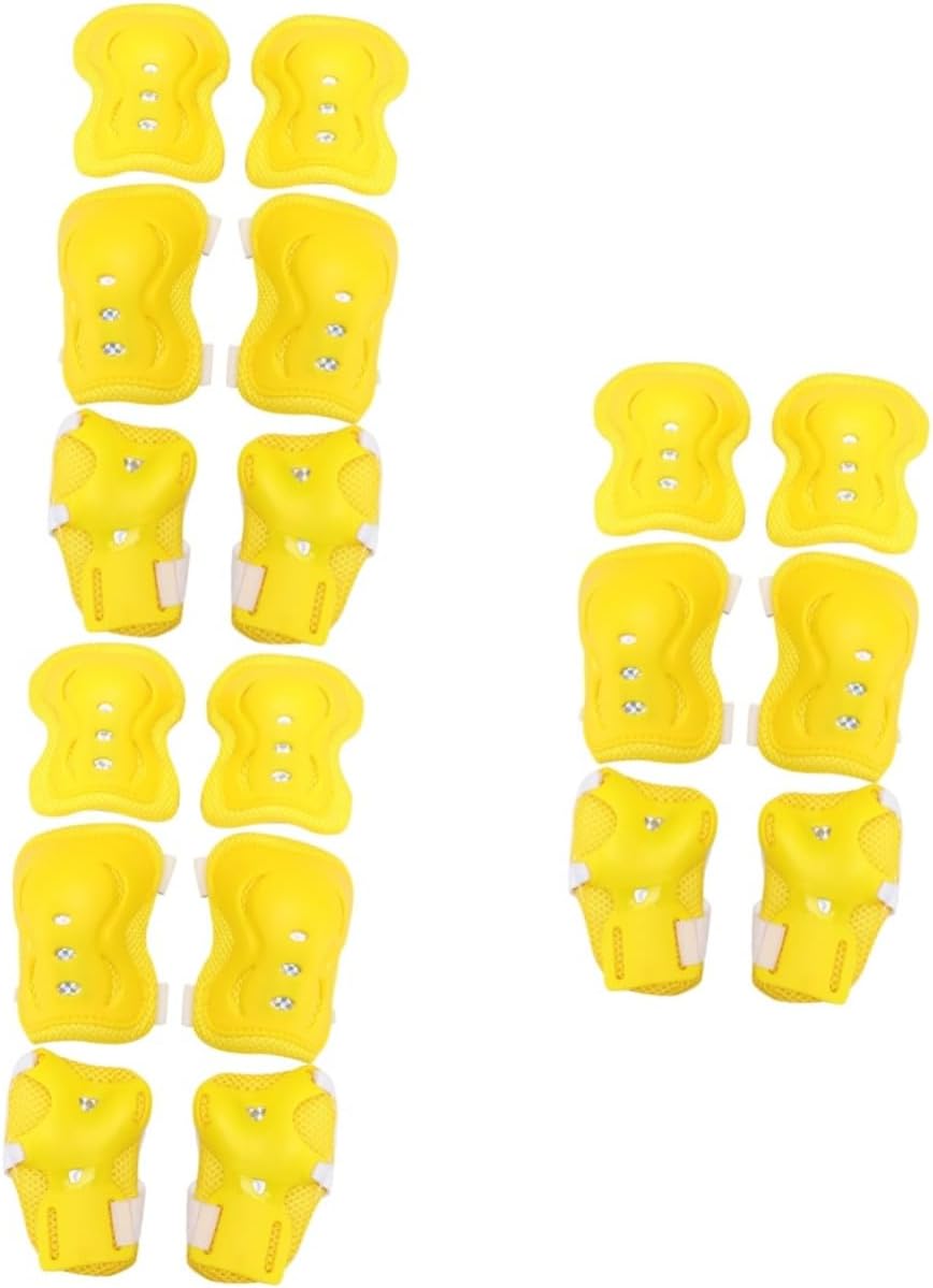 Kisangel 18 pcs Set Elbow Pads for Kids Sport Protective Gear Kids Knee Protector Sports Gear Safety Gear Cycling Safety Pad Wrist Guards for Roller Skating Knee Pads Child Combination Bike