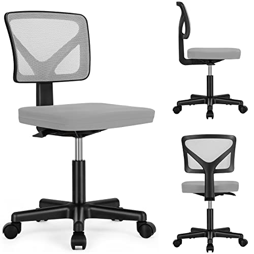 Mesh Low Back Task Chair with Wheels, Adjustable Height Swivel, Black F7604