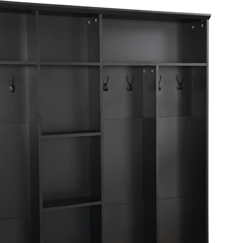 Hall Tree with Shoe Storage Bench and Coat Rack A444236