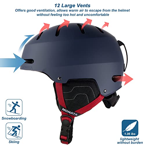 Ski Snowboard Helmet with Dial Fit and Ear Pads E430275