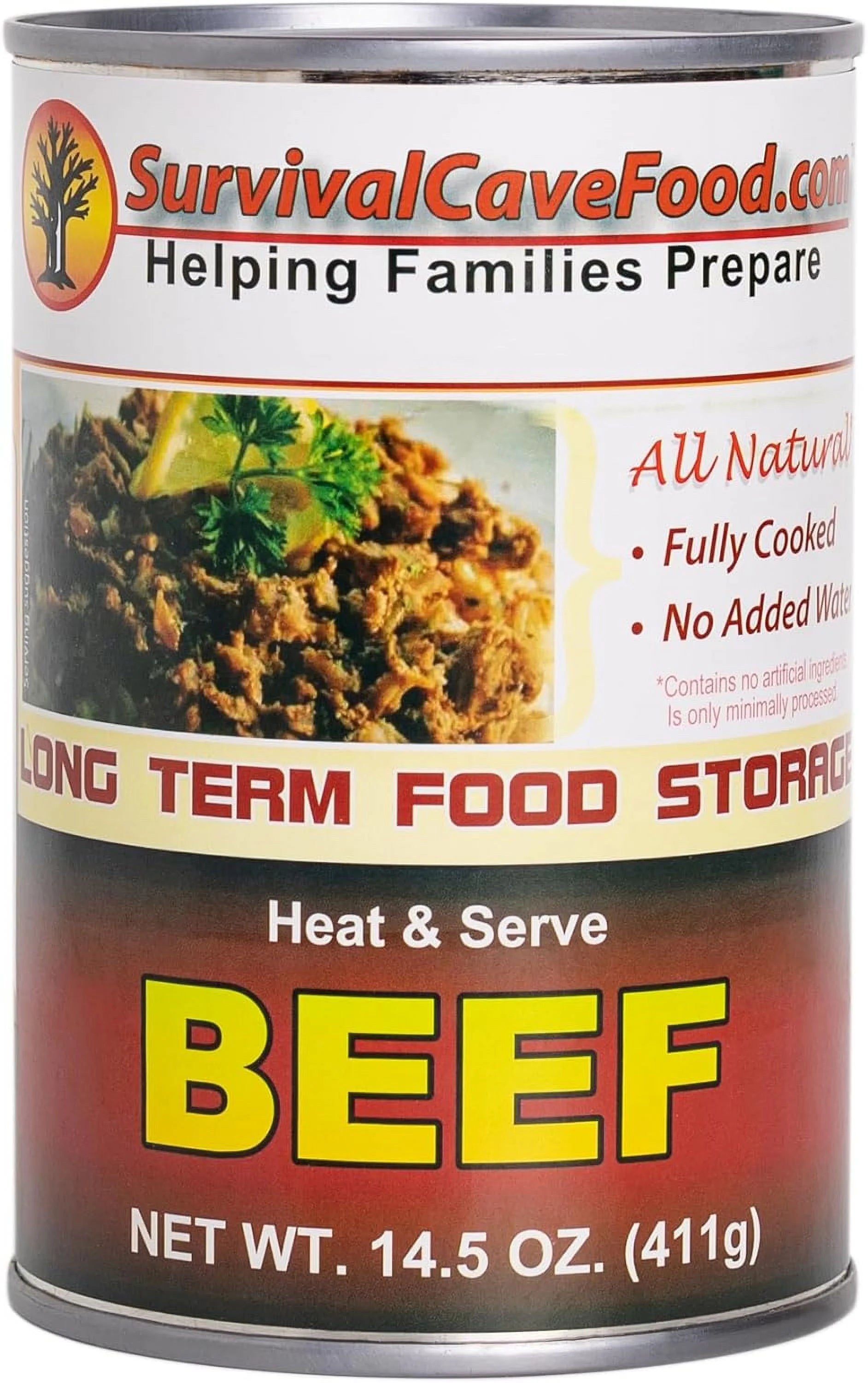 Canned Beef 12-14.5oz, Long Term Food Storage H72889