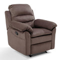 Manual Recliner Chair, Breathable Fabric Cloth Recliners with Padded Backrest and Armrests, Single Overstuffed Reclining Sofa for Living Room Bedroom