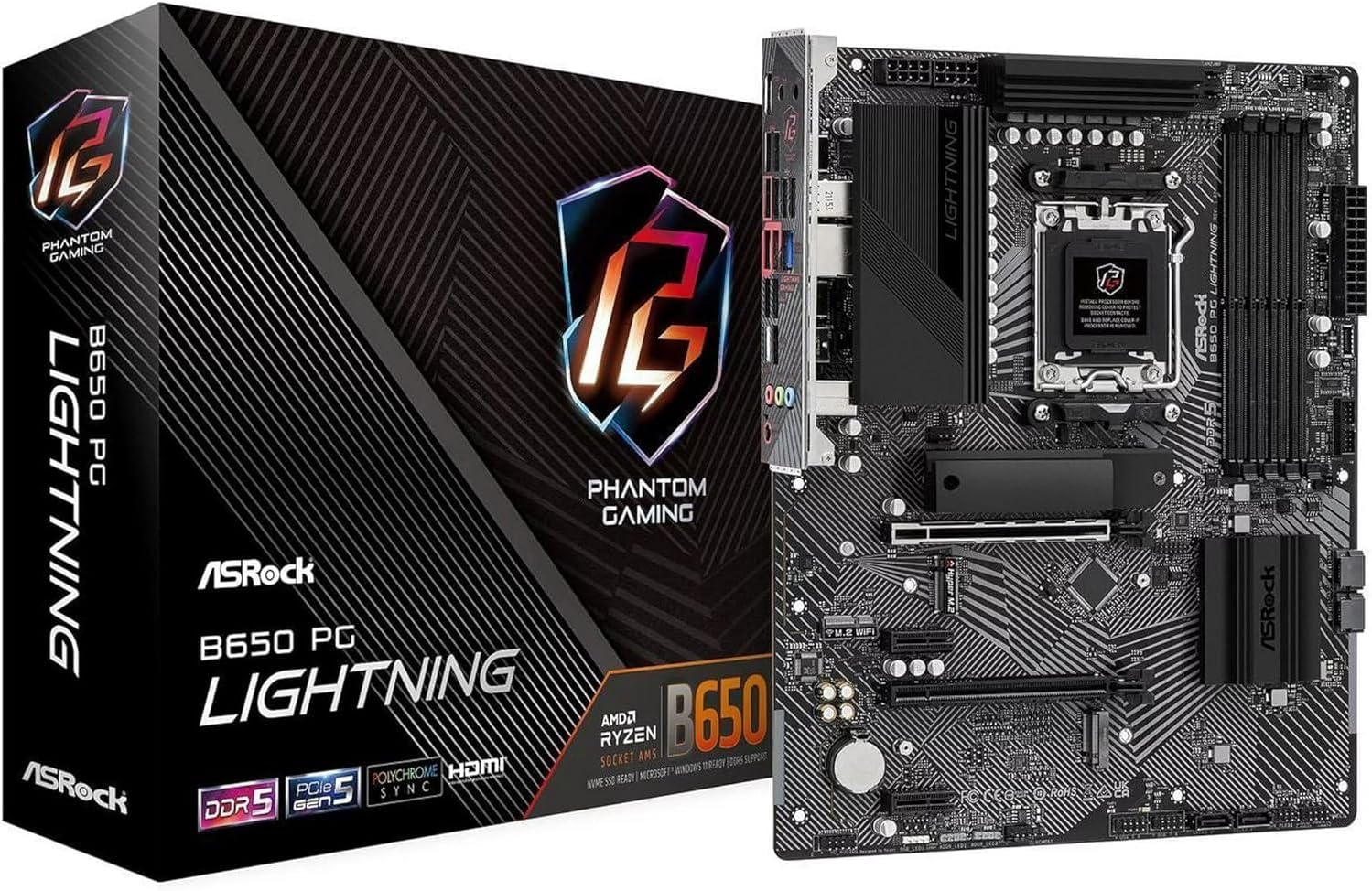 AM5 ATX Motherboard Bundle with AMD Ryzen 5 7600X, DDR5, PCIE 4.0 N39687