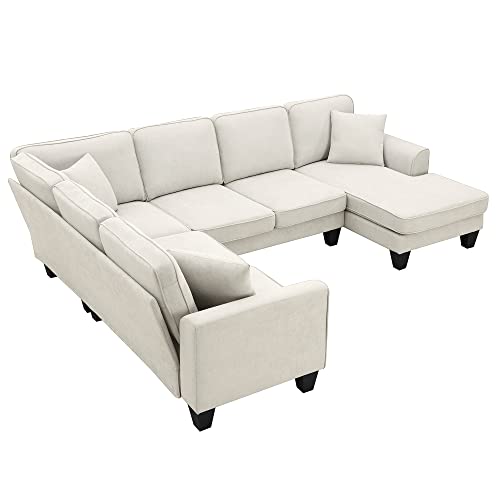 Modular U-Shape Sectional Sofa with 3 Pillows N768786