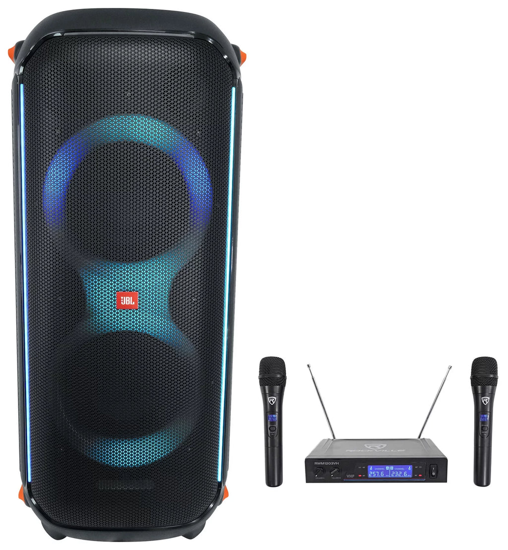 JBL Partybox 710 Portable Bluetooth Party Box Speaker w/Deep Bass+Wireless Mics
