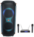 JBL Partybox 710 Portable Bluetooth Party Box Speaker w/Deep Bass+Wireless Mics