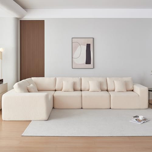Modular U-Shaped Sectional Sofa with Chaise, 5-Seat, Gray M21240