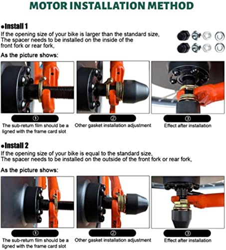 Electric Bike Conversion Kit Rear Wheel 48V 1500W Brushless Hub Motor 24 inch W169