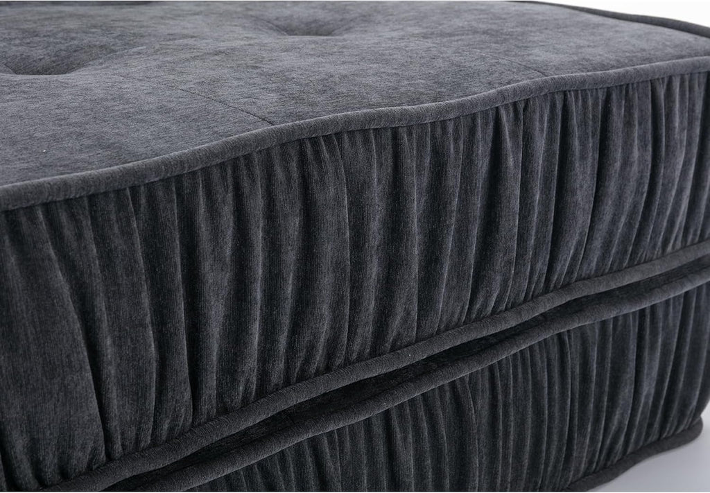 Sofa Bed with Memory Foam and Pillow, Washable Cover, Twin Size, Grey A1697