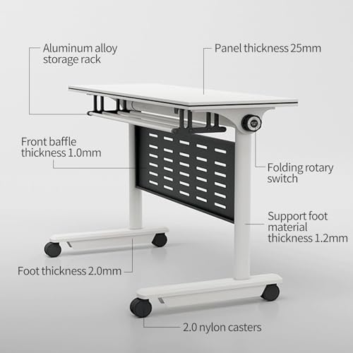 Mobile Folding Conference Table with Wheels for Office Meeting Room C796430